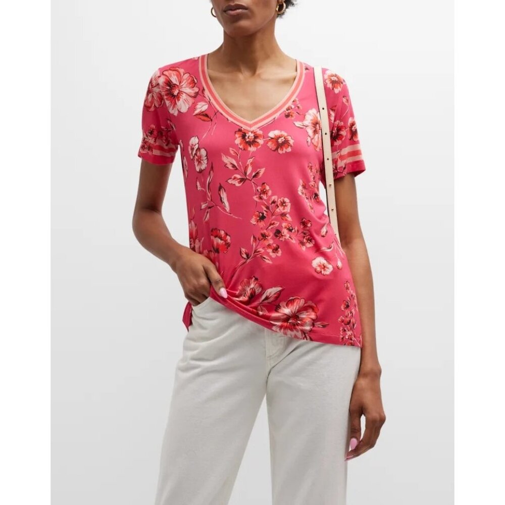 Johnny Was Pink Floral Blouse